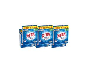 X, Tra Total - Lessive Poudre - 4 plus 1 - Propreté - Eclat - Fraîcheur - Engagé pour vous - Economique - Une seule lessive pour tout votre linge - Efficace des 20°C - 60 mesures
