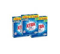 X, Tra Total - Lessive Poudre - 4 plus 1 - Propreté - Eclat - Fraîcheur - Engagé vous - Economique - Lot de 3
