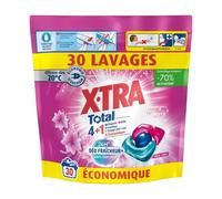 X-TRA Total Trio-Caps Capsules de lessive 4 Plus 1 parfum floral 30 capsules (30 lavages)