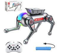 X-Verse 1508D RC Robot chien pour enfants, jouet télécommandé, commandes vocales AI avec plateau de transport, chien robot de danse programmable, cadeaux pour garçons et filles de 3 à 12 ans