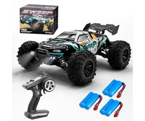 X-Verse 16101PRO Voiture télécommandée avec Moteur Brushless, 1:16 4WD 70KM/H RC Voiture Camion, 2,4 GHz Tout Terrain Buggy RC Crawler Jouet, Cadeau pour Enfants Adultes,3 Piles (Bleu)