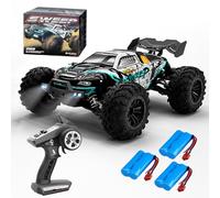 X-Verse 16101PRO Voiture télécommandée sans balais 70 km/h, 1:16, voiture tout terrain, voiture de course, 4 WD, étanche, pour adultes, (3 piles, bleu)