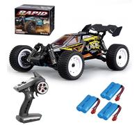 X-Verse 16201 - Voiture télécommandée - 2,4 GHz - 1:16 - 4WD - Étanche - Moteur à balais de carbone - 50 km/h - Tout terrain - Pour enfants et adultes - Jaune