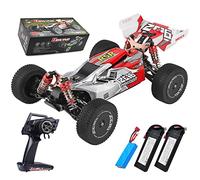 X-Verse WLtoys WLtech XKS 144001 Voiture télécommandée 2,4 GHz 1:14 4WD 60 km/h, voiture tout-terrain télécommandée haute vitesse RTR pour adultes, 3 piles (rouge)