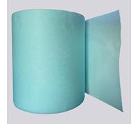 X WIPES TEC - Rouleau d' Essuyage Non-Tissé - Très résistant à sec ou humide - Bleu turquoise - Matière crêpée.