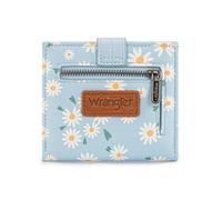 X Wrangler - Petit portefeuille fin pour femme - Porte-cartes minimaliste à deux volets et organiseurs d'argent avec poche zippée pour pièces de monnaie, Whisper of Daisies, small, Décontracté