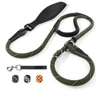 X XBEN Laisse Chien avec Stop IntéGré, 180cm RéFléChissant Longe pour Chien avec PoignéE Confortable RéSistante Convient Aux Chiens De Moyenne Et Grande Taille, 12mm, Vert