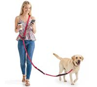 X XBEN Laisse Main Libres Chien, Laisse de Course pour Moyens Grands Chiens | Mains Libres, Avec Poignée en Caoutchouc + Poignée Anti-choc, Multifonction, Réglable(0,8-2,35 m), pour Moyens Grands Chiens