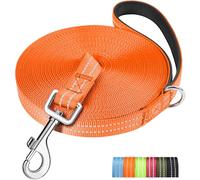 X XBEN Laisse robuste et légère pour chien - 3 m, 5 m, 10 m, 15 m, 20 m, 25 m, 30 m, 50 m - Avec dragonne - Longue laisse avec crochet en métal - Réfléchissante - Pour petits, moyens et grands chiens