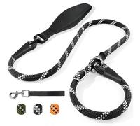 X XBEN Retrieverligne, 120 cm Ligne de Chien Retriever avec poignée Confortable, Ligne de Chien à Enfiler Rapidement, Ligne d'entraînement Robuste et étanche, 12 mm, Noir