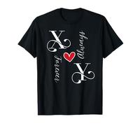X & Y Couples Initiales, Mariage, Anniversaire, Mr & Mrs T-Shirt