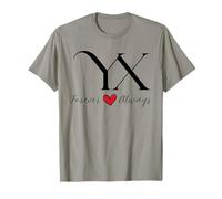 X & Y Couples Initiales, Mariage, Anniversaire, Mr & Mrs T-Shirt