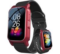X&Z-XAOY Appareils D'alerte d'automne pour Les Personnes Âgées Regarder De Suivi GPS pour La Démence Alzheimer Autism Patients Bracelet Intelligent avec Détection De Chute,GPS,SOS(Red)