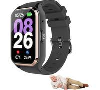 X&Z-XAOY Montre Connectée pour Seniors avec Écran HD 1,6 Pouce Montre avec Détection De Chute pour Personnes Âgées Appels Vidéo,étanchefitness(Gold)