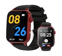 X&Z-XAOY Montre Intelligente D'alarme pour Personnes Âgées Smartwatches Détection De Chute avec SOS, avec Appel Vidéo pour Les Personnes Âgées/OAP/Demence/Alzheimer Montres Bracelet(Red)