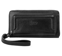 X-ZONE grand portefeuille au format paysage Cuir Véritable Femme | Pochette élégante avec poignée de poignet | Porte-cartes avec de nombreux compartiments | Sac de soirée zippé | 020076