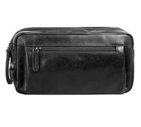 X-ZONE Trousse de toilette Homme, Femme cuir véritable | Vintage Nécessaire | Sac cosmétique | Trousse de toilette de voyage avec compartiments internes 020103