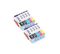 - x10 Cartouches Canon PGI 570 XL CLI 571 XL compatibles (2 Noir XL, 2 Noir, 2 Cyan, 2 Magenta, 2 Jaune)