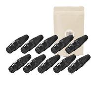 X10 Prise XLR 3 Broches Femelle a Souder Fiche Connecteur Soudure Audio Mixage Ampli Microphone Casque Stereo - ADAPTOUT Marque FRANÇAISE