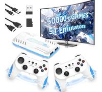 X10 Pro 2025 Nouveau Console de Jeux Rétro Console Retro Gaming 50000+ Jeux,51 Émulateur, 4K HD Sortie Console de Jeu Portable avec Manettes sans Fil 2,4GHz,Cortex-A55,S905X3,Plug & Play,128G (Blanc)