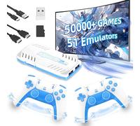 X10 Pro 2025 Nouveau Console de Jeux Rétro Console Retro Gaming 50000+ Jeux,51 Émulateur, 4K HD Sortie Console de Jeu Portable avec Manettes sans Fil 2,4GHz,Cortex-A55,S905X3,Plug & Play,128G (Bleu)