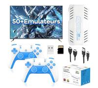 X10 Pro Console de Jeux Rétro 4K, Console Retrogaming Compatible avec 50+ Émulateurs, Console de Jeu Portable avec 2 Manettes sans Fil 2,4 GHz, Idéale pour Divertir en Famille ou Entre Amis (128 Go)