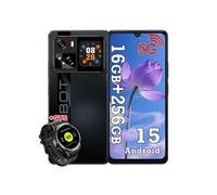 X100 - Smartphone 5G, batterie 5100mAh, charge rapide 33W, écran 6.88" HD+ 120Hz - Noir + GT 5