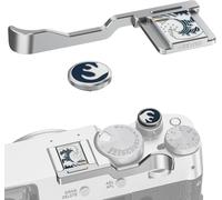 X100V X100VI Kit Poignée Pouce et Couvercle de Déclencheur,Poignée Ergonomique avec Déclencheur,Accessoires de Photographie Compatibles avec Fujifilm X100V X100VI,Argent,CA114