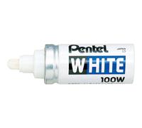 Marqueur - PENTEL - 100W PL - Indélébile - Pointe Large - Blanc