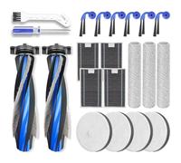 X12 OmniCyclone Kit d'accessoires de rechange compatible avec les pièces d'aspirateur robot Ecovacs Deebot X12 OmniCyclone / 2 brosses principales / 4 filtres HEPA / 3 balais à rouleaux / 6 brosses