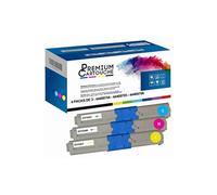 - x12 Toners - 44469706 (4x Cyan + Magenta + Jaune) - Compatible pour OKI C 310 DN OKI C 330 DN OKI C 331 DN OKI