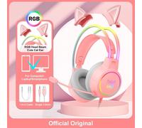 X15 Pro casque filaire avec faisceau de tête RGB micro Flexible bouton contrôle casque de jeu Gamer pour ordinateur Rouge