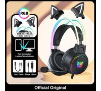 X15 Pro casque filaire avec faisceau de tête RGB micro Flexible bouton contrôle casque de jeu Gamer pour ordinateur WHITE