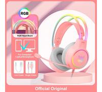 X15 Pro casque filaire avec faisceau de tête RGB micro Flexible bouton contrôle casque de jeu Gamer pour ordinateur Bleu