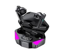 X15 True Écouteurs stéréo sans fil semi-intra-auriculaires BT 5.0 avec deux modes son stéréo 65 ms faible latence suppression du bruit Design binaural avec micro pour jeux de sport Musique Compatible