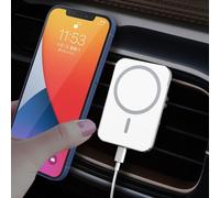 X16 Magsafe Car Air Outlet Vent Clamp Holder 15W Charge rapide Qi Magnetic Wireless Charger (Blanc)