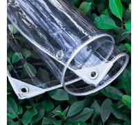 X1NGFU Bâche Imperméable Transparente avec Oeillet,0,35 mm PVC Imperméable Bache de Couverture Exterieur,400g/m² Couverture en Feuille de Bâche pour Jardin,Personnalisable (140cm x 140cm)