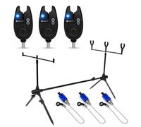 X2 Base Rodpod - Set - Détecteurs de coccinelle inclus - Échangistes - Noir - Pêche à la carpe