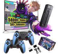 X2 BLUE Console de jeux vidéo rétro - 4K Retro Game Stick supportant 30/40/50+ émulateurs,sortie HDMI,émulateur console avec 2 manettes sans fil,Plug And Play,TV/ordinateur, cadeau pour adultes (256G)