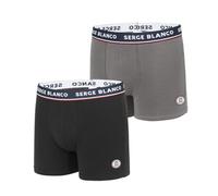 x2 Boxers Noir/Gris Serge Homme Blanco BCX2 Marine XXL