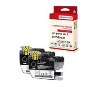 - x2 Cartouche compatible pour BROTHER LC 3217 XL LC3217XL Noir Pot à crayon