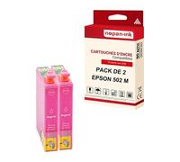 - x2 Cartouche compatible pour EPSON 502 XL 502XL Magenta Jumelles
