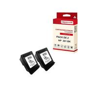- x2 Cartouche compatible pour HP 301 XL 301XL Noir CH563EE/CH561EE