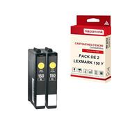 - x2 Cartouche compatible pour LEXMARK 150 XL 150XL Jaune