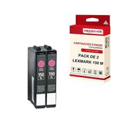 - x2 Cartouche compatible pour LEXMARK 150 XL 150XL Magenta