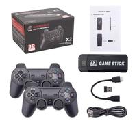 X2 Console de jeu rétro sans fil avec plus de 20 000 jeux, clé de jeu vidéo Plug and Play, sortie HDMI 4K et double manette sans fil 2,4 G