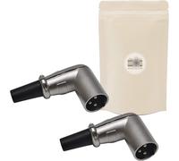 X2 Coude XLR 3 Broches Male à Souder Adaptateur Connecteur à Angle Droite 90 degrés Audio Microphone-ADAPTOUT Marque FRANÇAISE