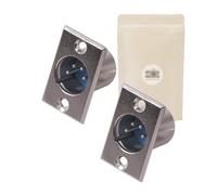 X2 Embase Prise XLR 4 Broches Male Métal Connecteur a Souder Fiches Adaptateur Soudure Alimentation ADAPTOUT MARQUE FRANÇAISE