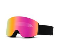 X2 Lunettes de ski/snowboard avec lentille amovible magnétique rose - Protection UV400, double lentille anti-buée et étui rigide de luxe