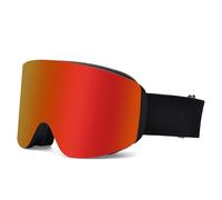 X2 Masque de ski/snowboard avec lentille magnétique amovible rouge - Protection UV400, double lentille anti-buée et étui rigide de luxe